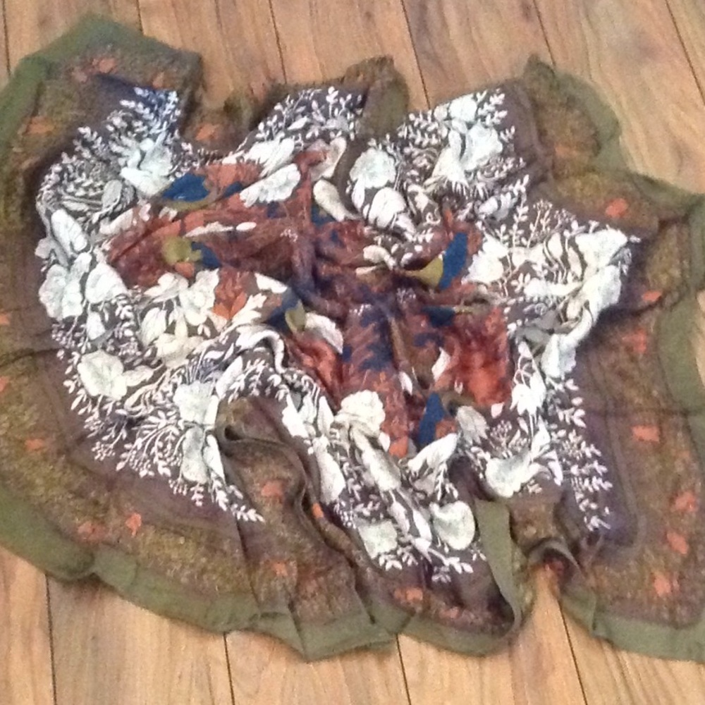 Woodland Print Square Scarf
